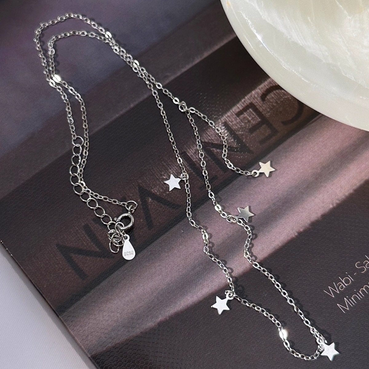 925 Sterling Silver Star Charm Necklace