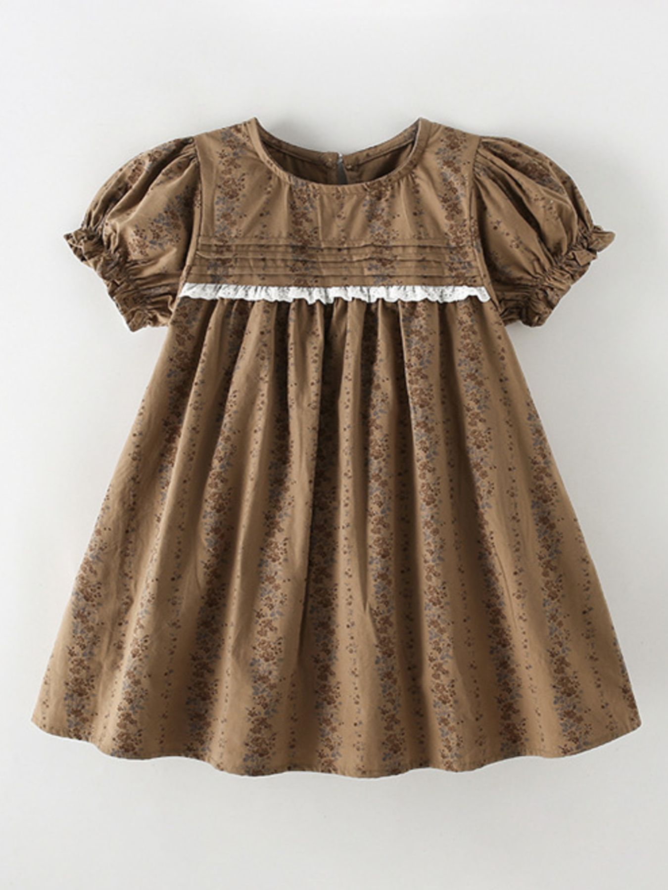 Children's Vintage Floral Puff Sleeve Dress 2