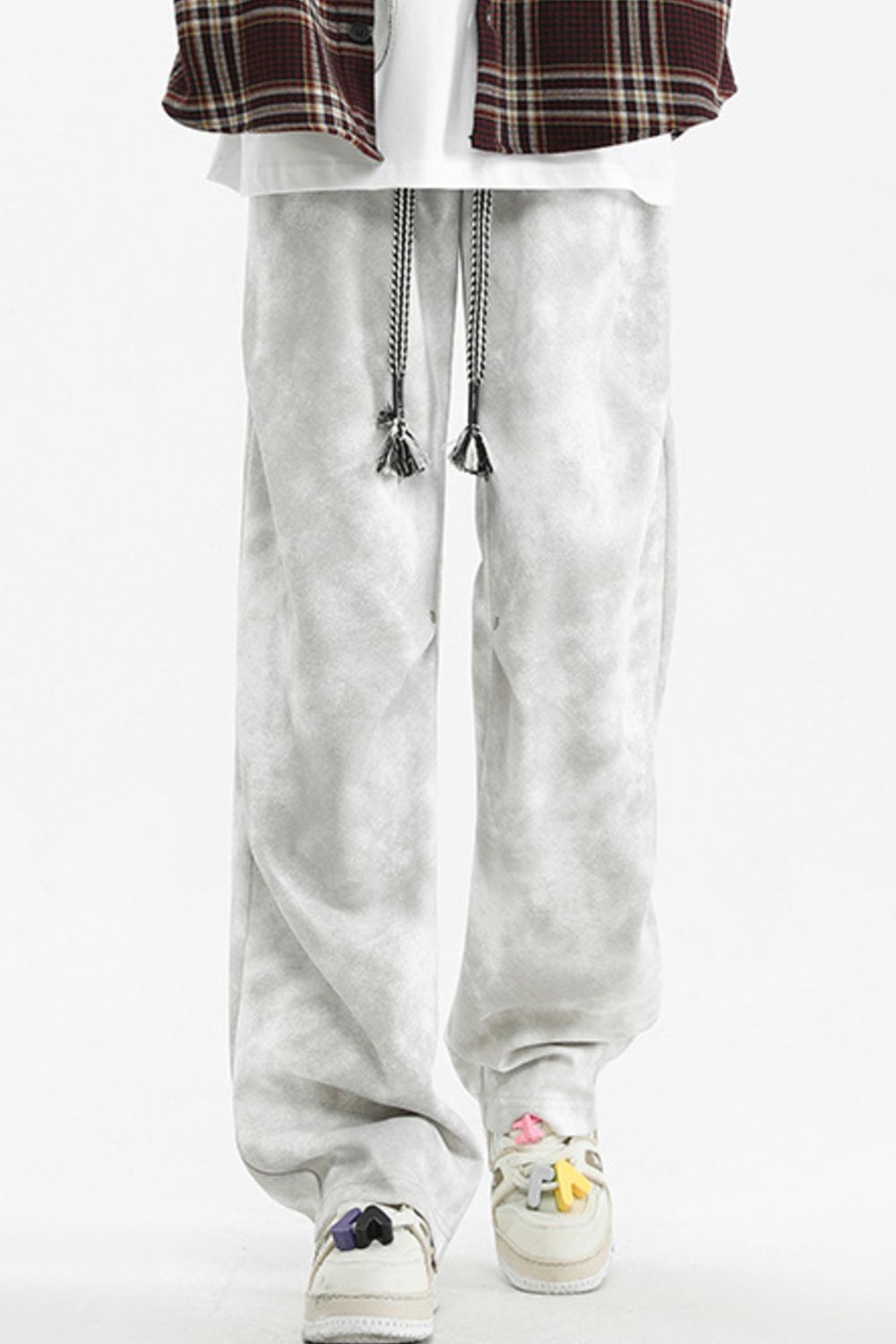 Men's Plus Size Tie-Dye Wide Leg Casual Pants