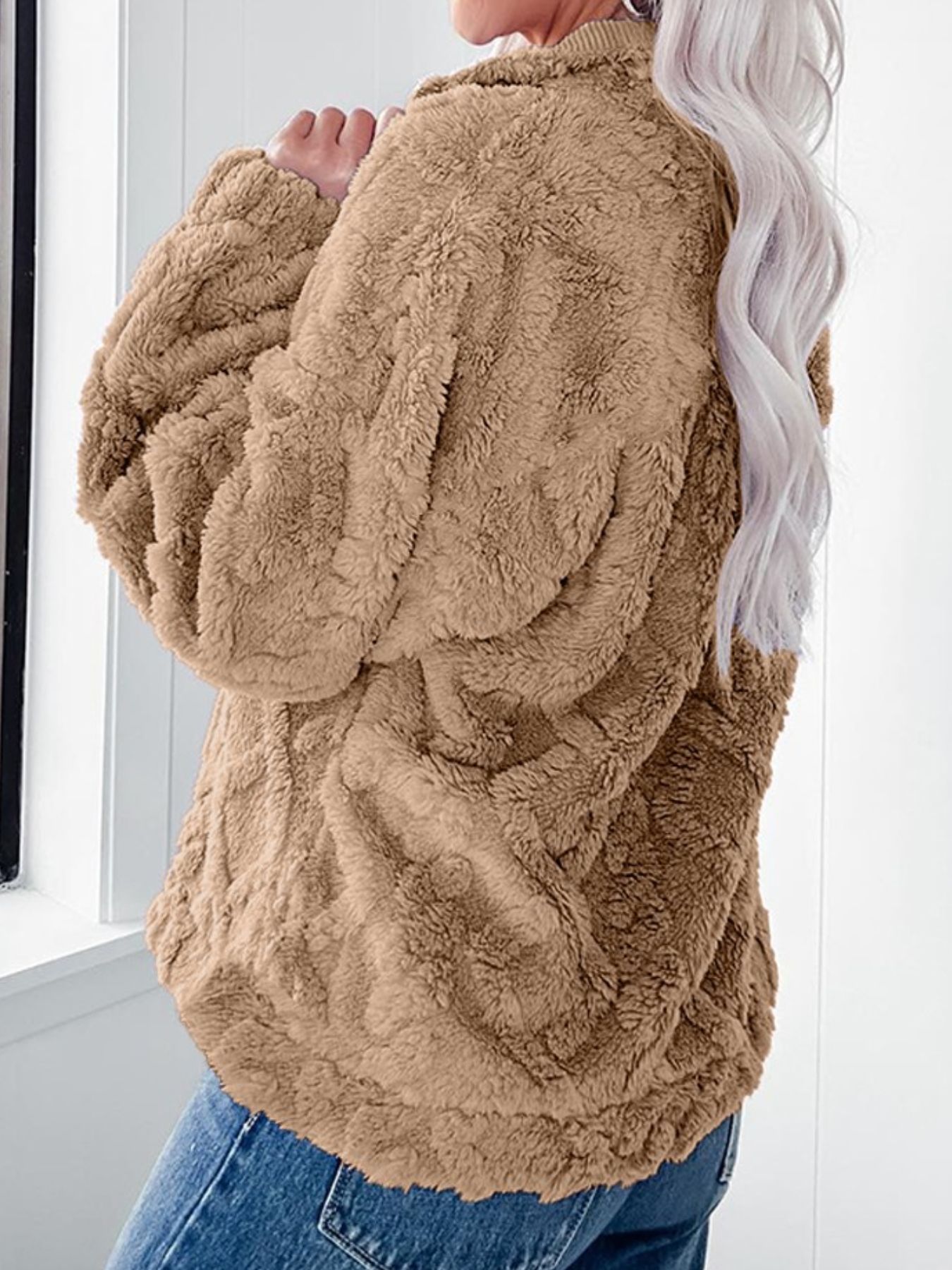 Cozy Fleece Quarter Zip Sweatshirt