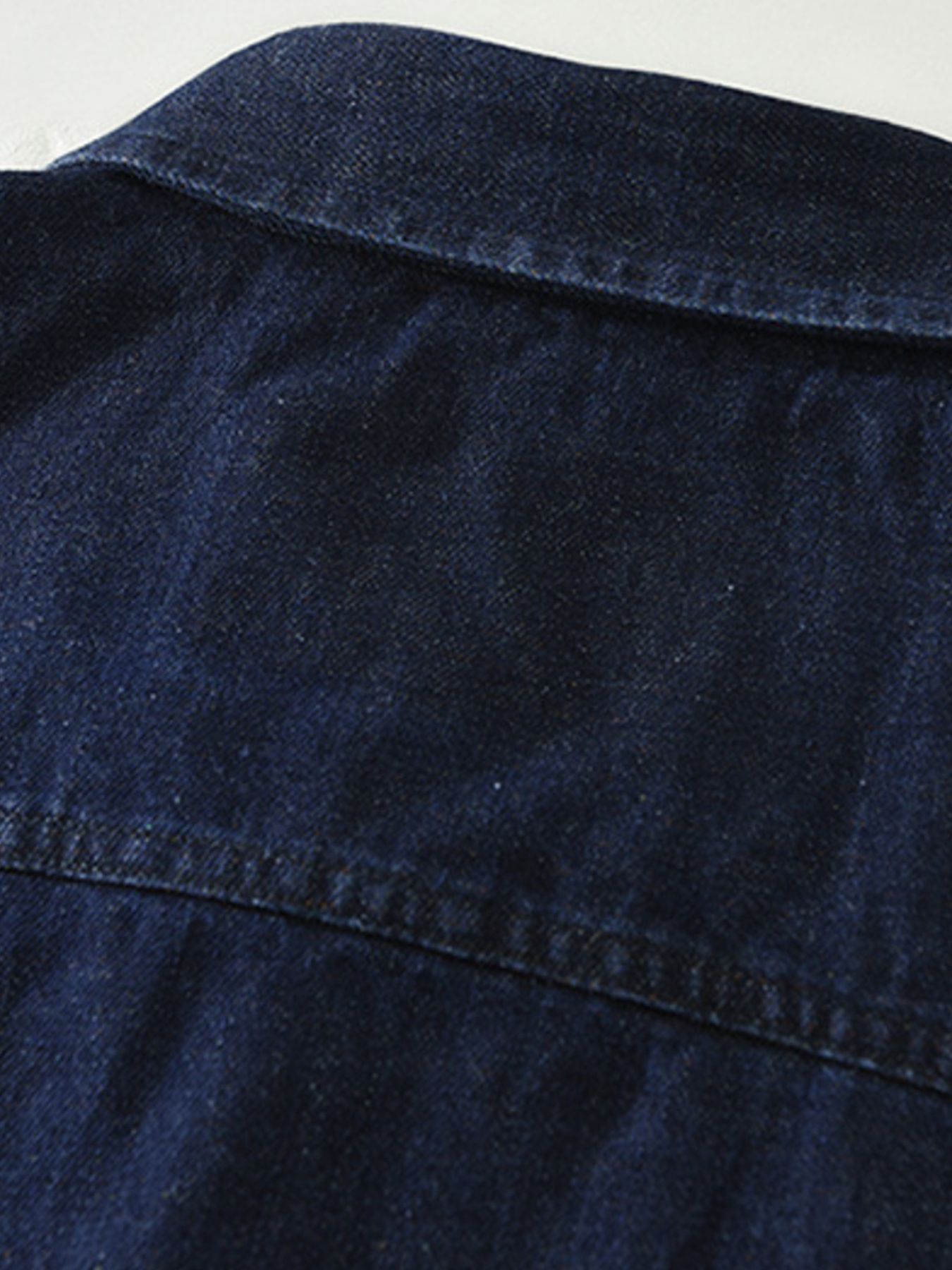 Men's Plus Size Button Up Long Sleeve Denim Shirt