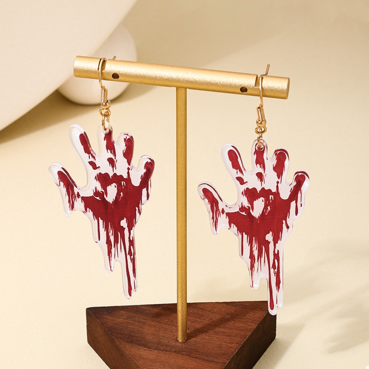 Halloween Bloody Hand Dangle Earrings