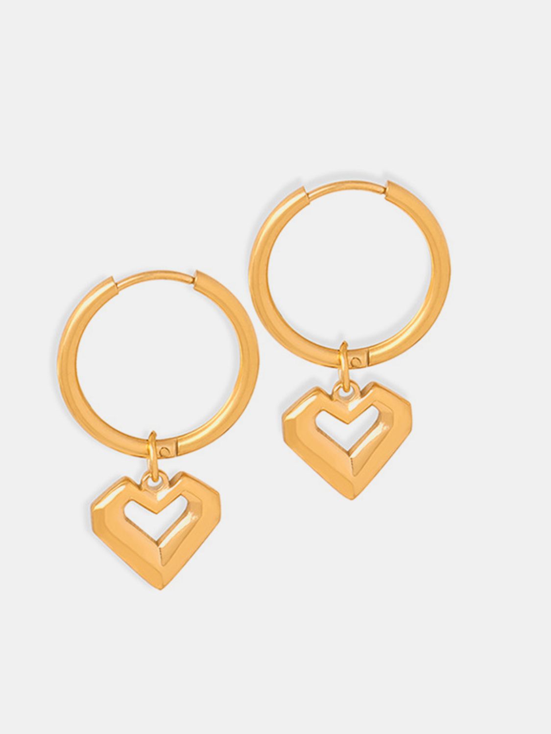 Heart Shape Lapis Lazuli Dangle Earrings