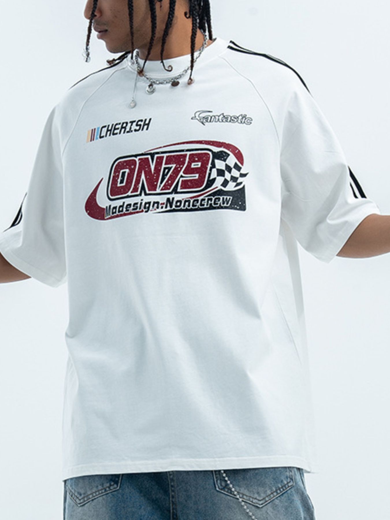 Men's Graphic Round Neck Oversized T-Shirt