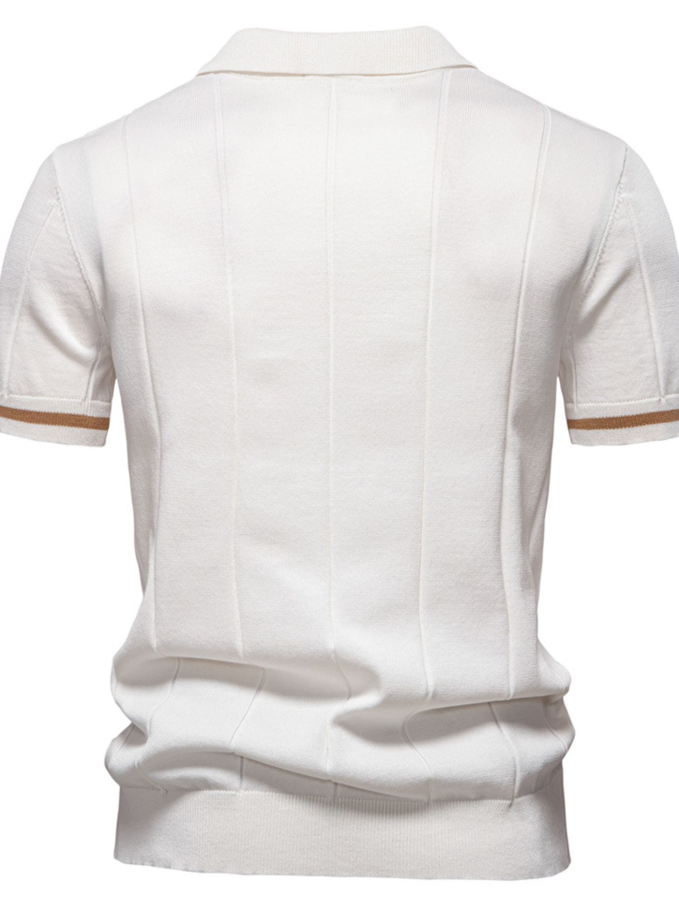 Men's Classic Zip-Neck Knitted Polo Shirt