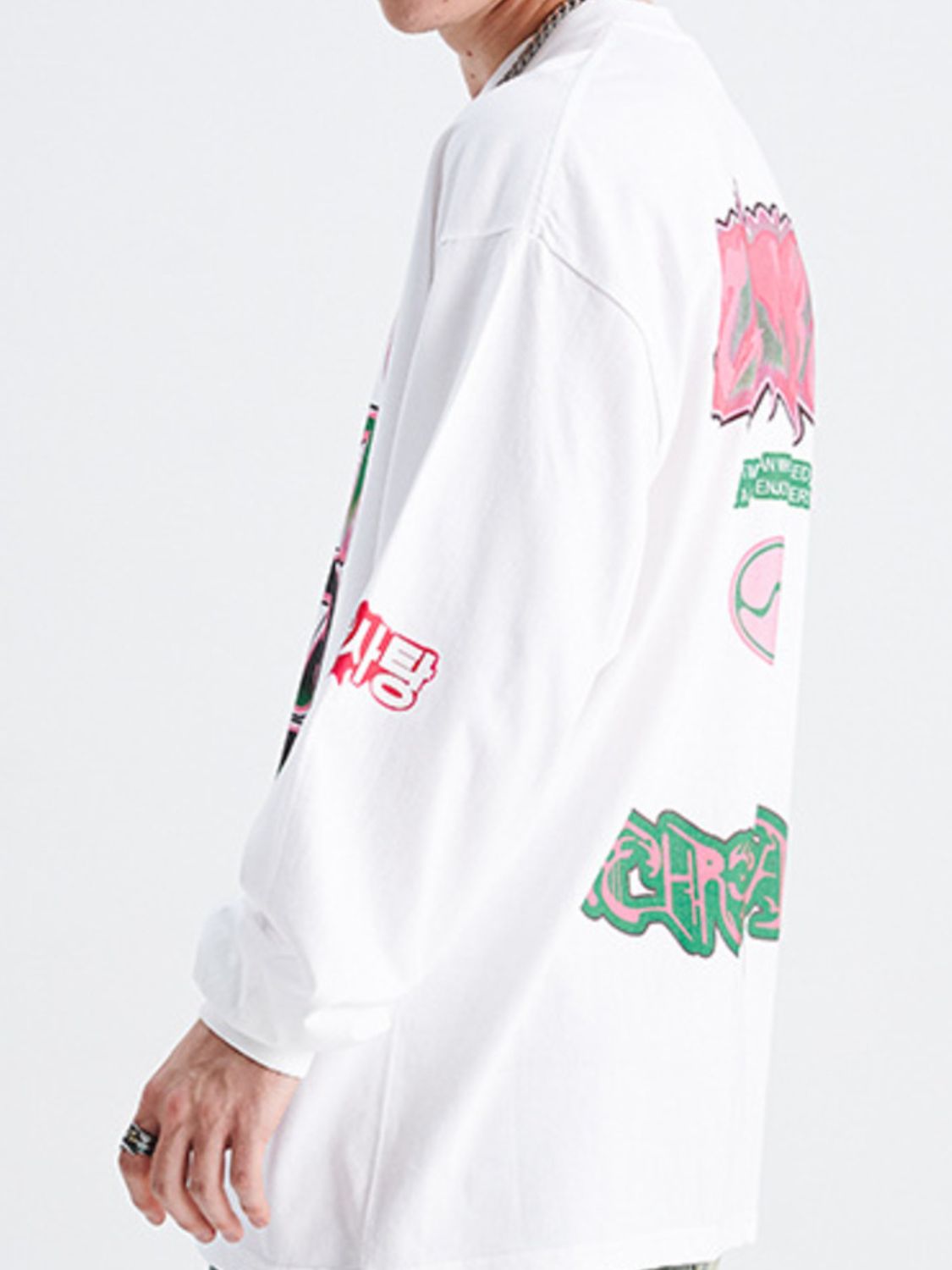 Men's Graphic Round Neck Long Sleeve T-Shirt