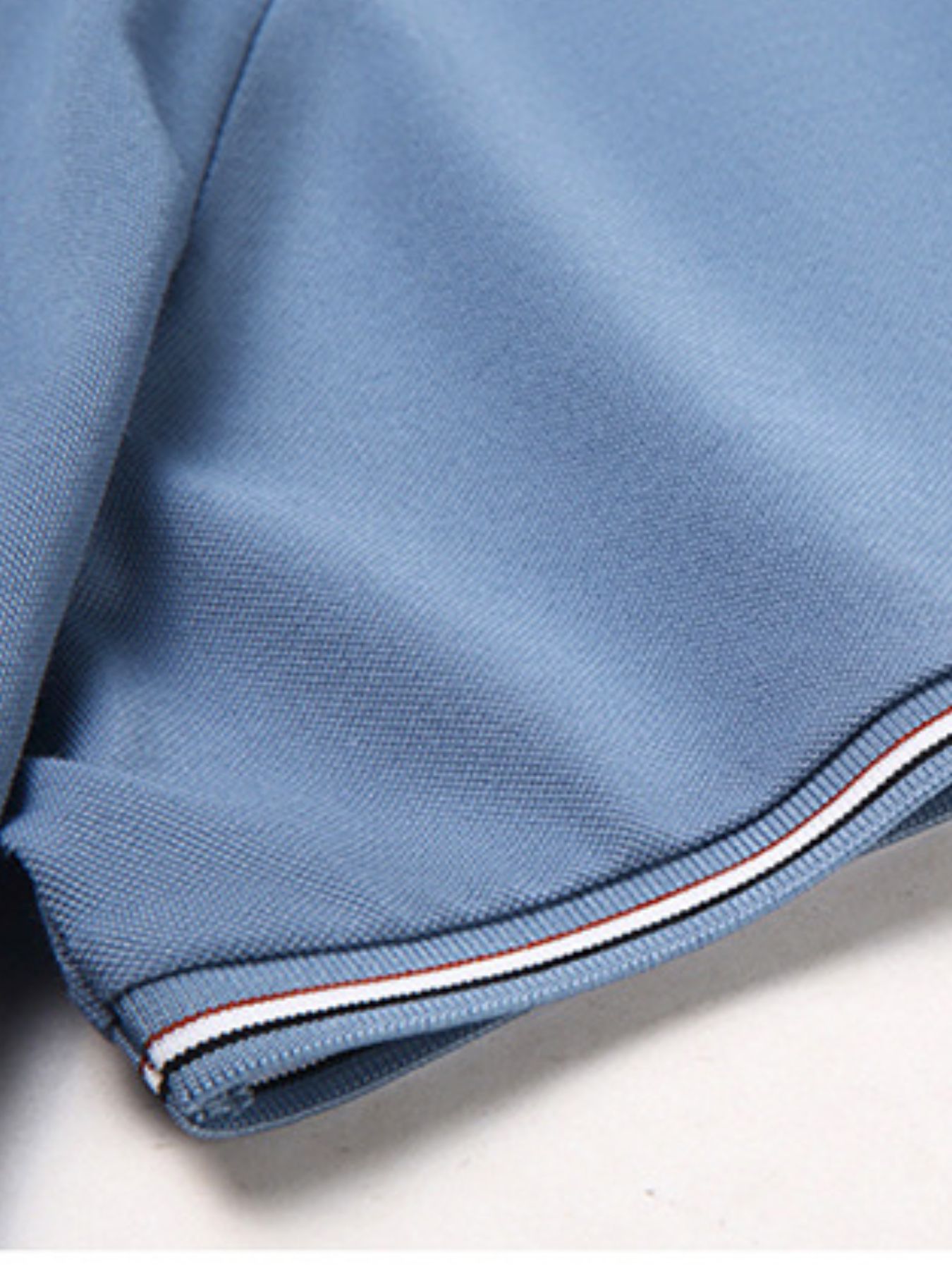 Men's Plus Size Classic Business Casual Striped Collar Polo Shirt