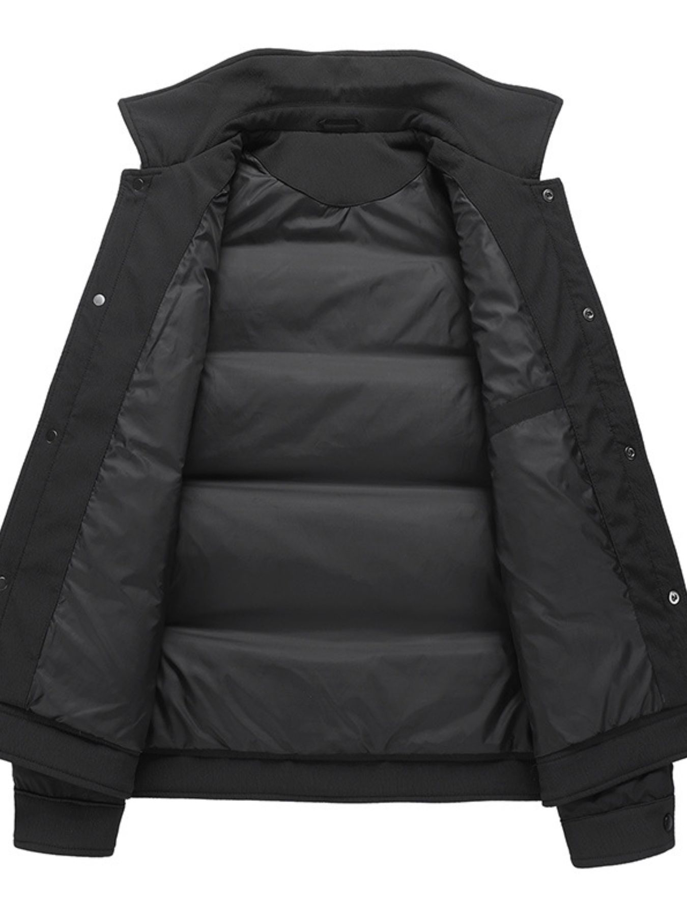 Men's Plus Size Snap Down Puffer Jacket