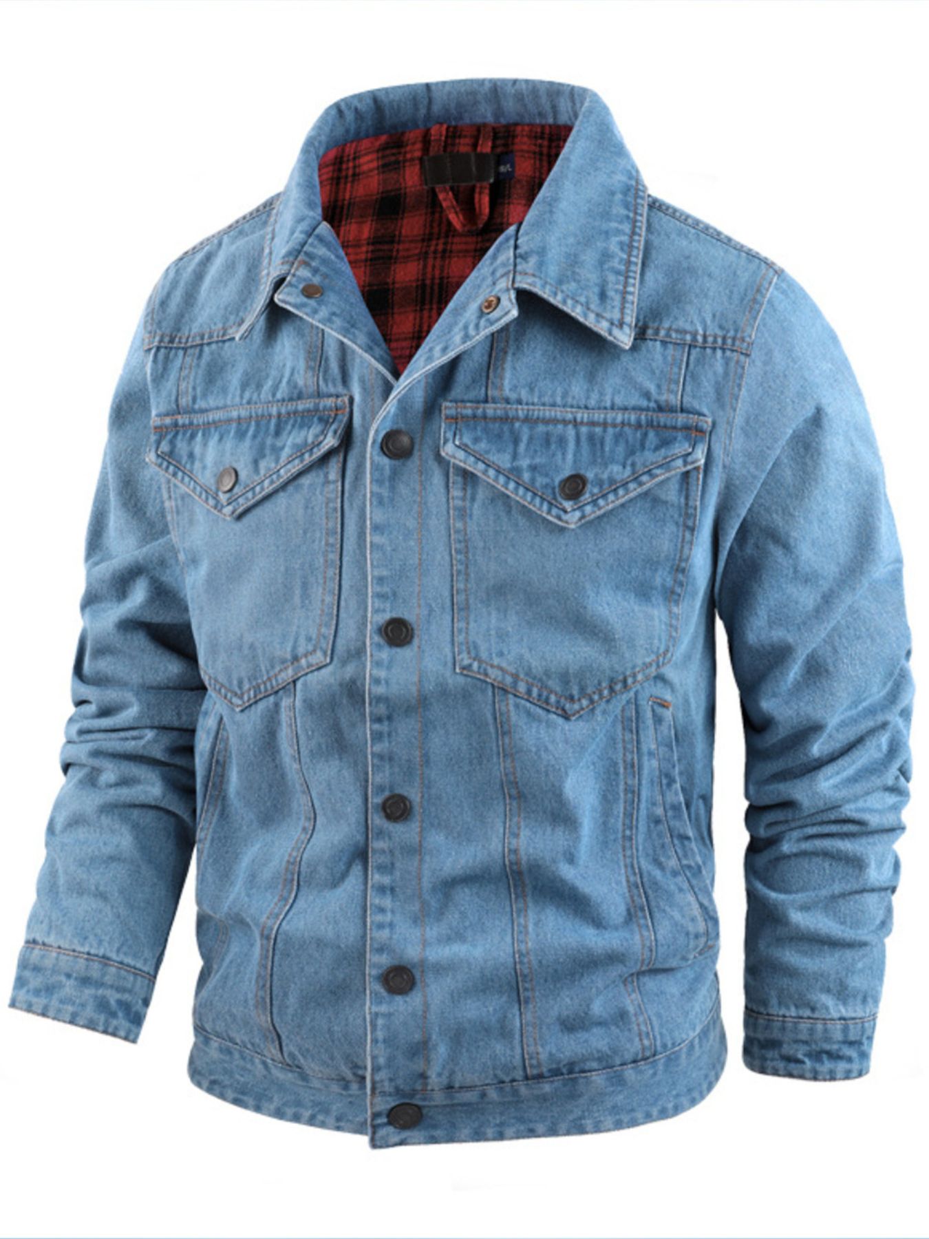 Men's Casual Snap Down Denim Jacket