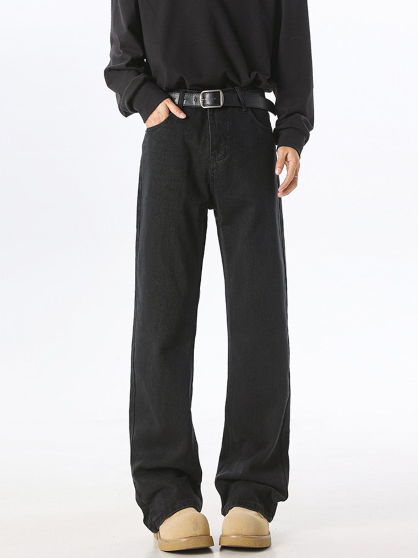 Men's Wide Leg High Waist Jeans