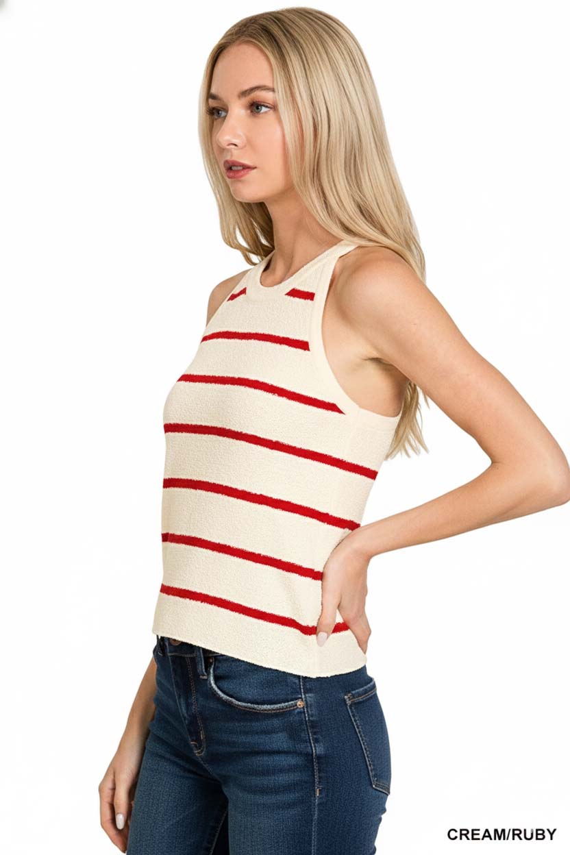 Stripe Sweater Tank Top