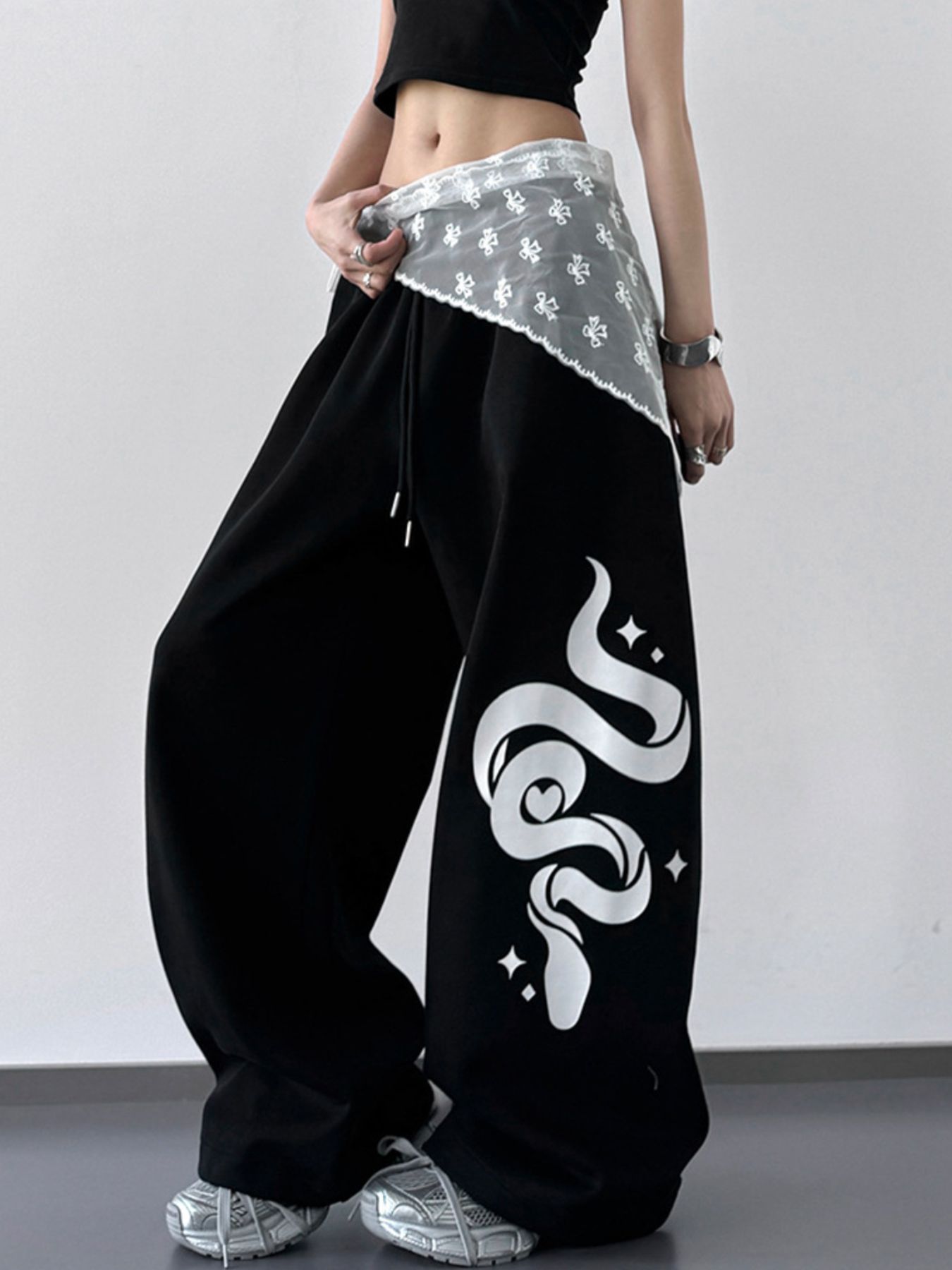 Wide Leg Drawstring Pants