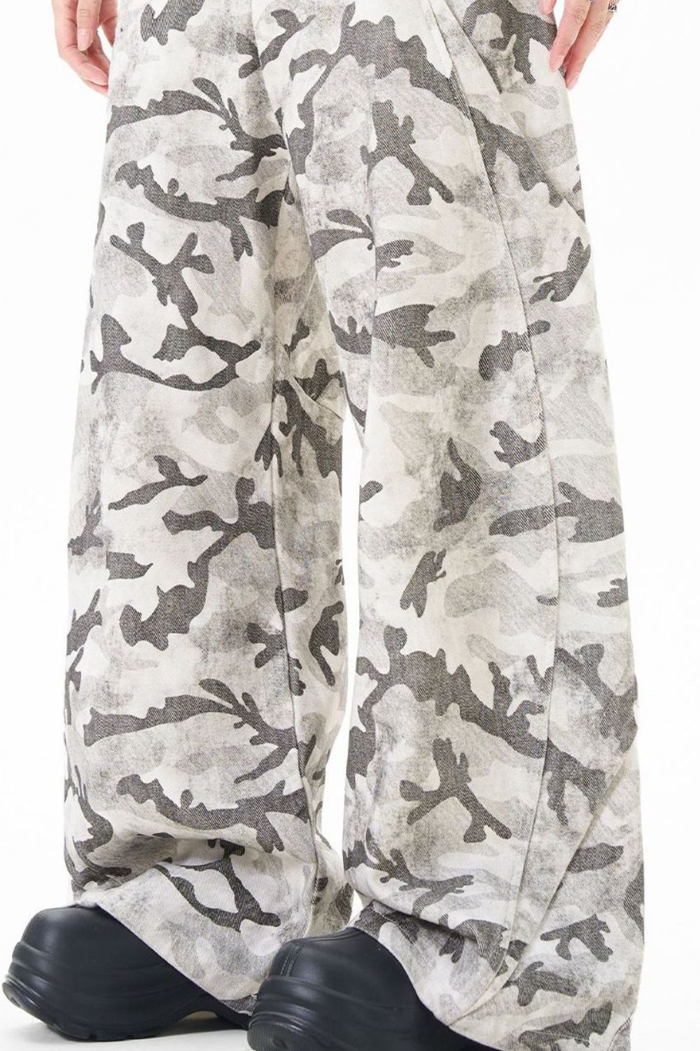 Men's Plus Size Camouflage Wide Leg Cargo Pants