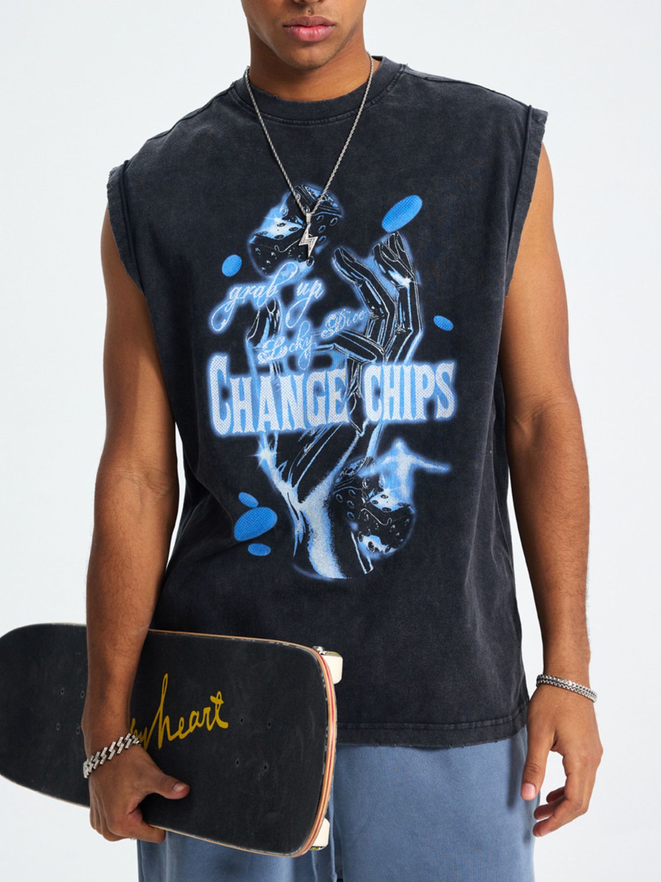 Men's Graphic Round Neck Tank