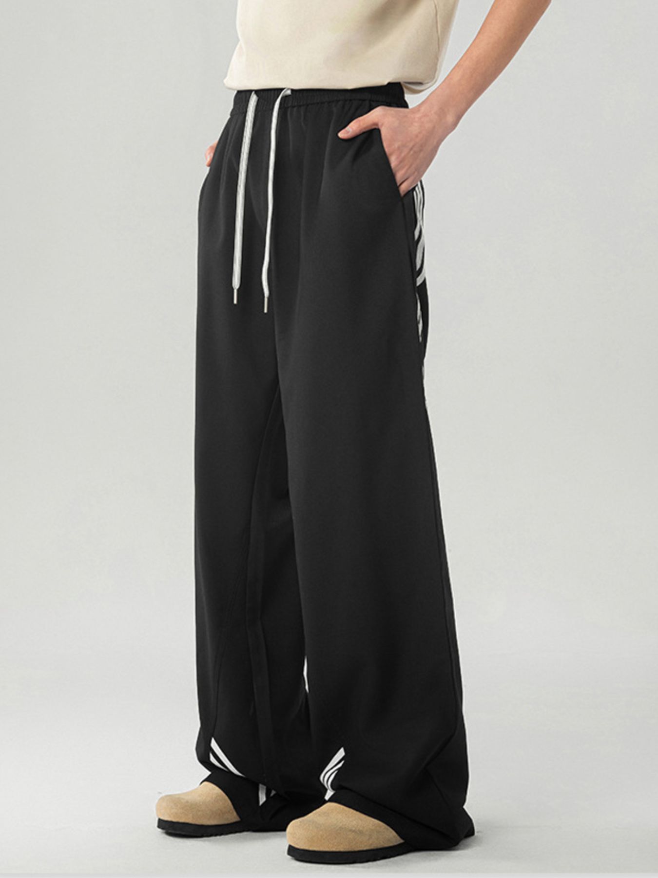 Men's Full Size Wide Leg Pants Plus Size