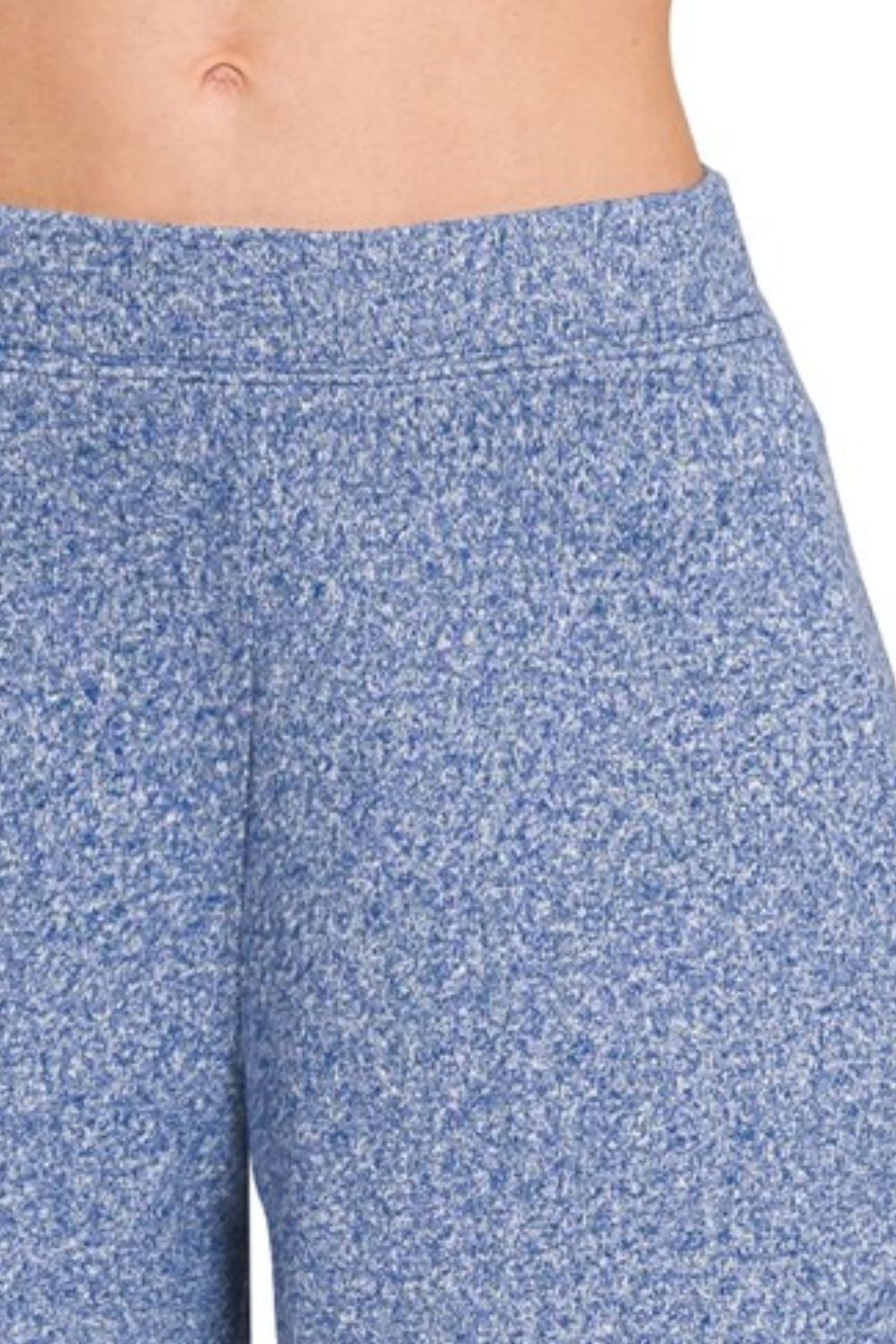 Soft Melange Hacci Elastic Waisted Shorts