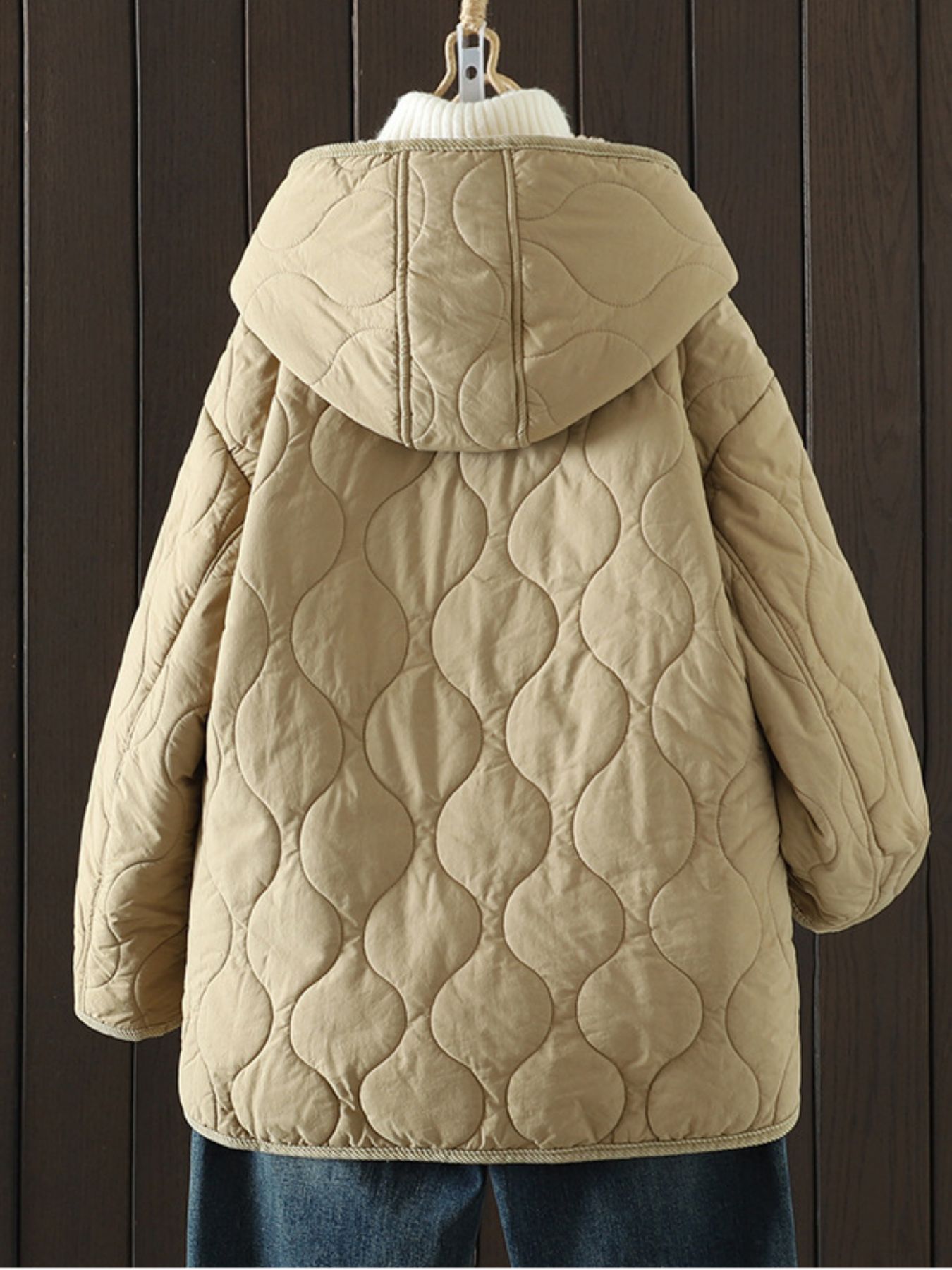 Quilted Hooded Sherpa Lined Outerwear