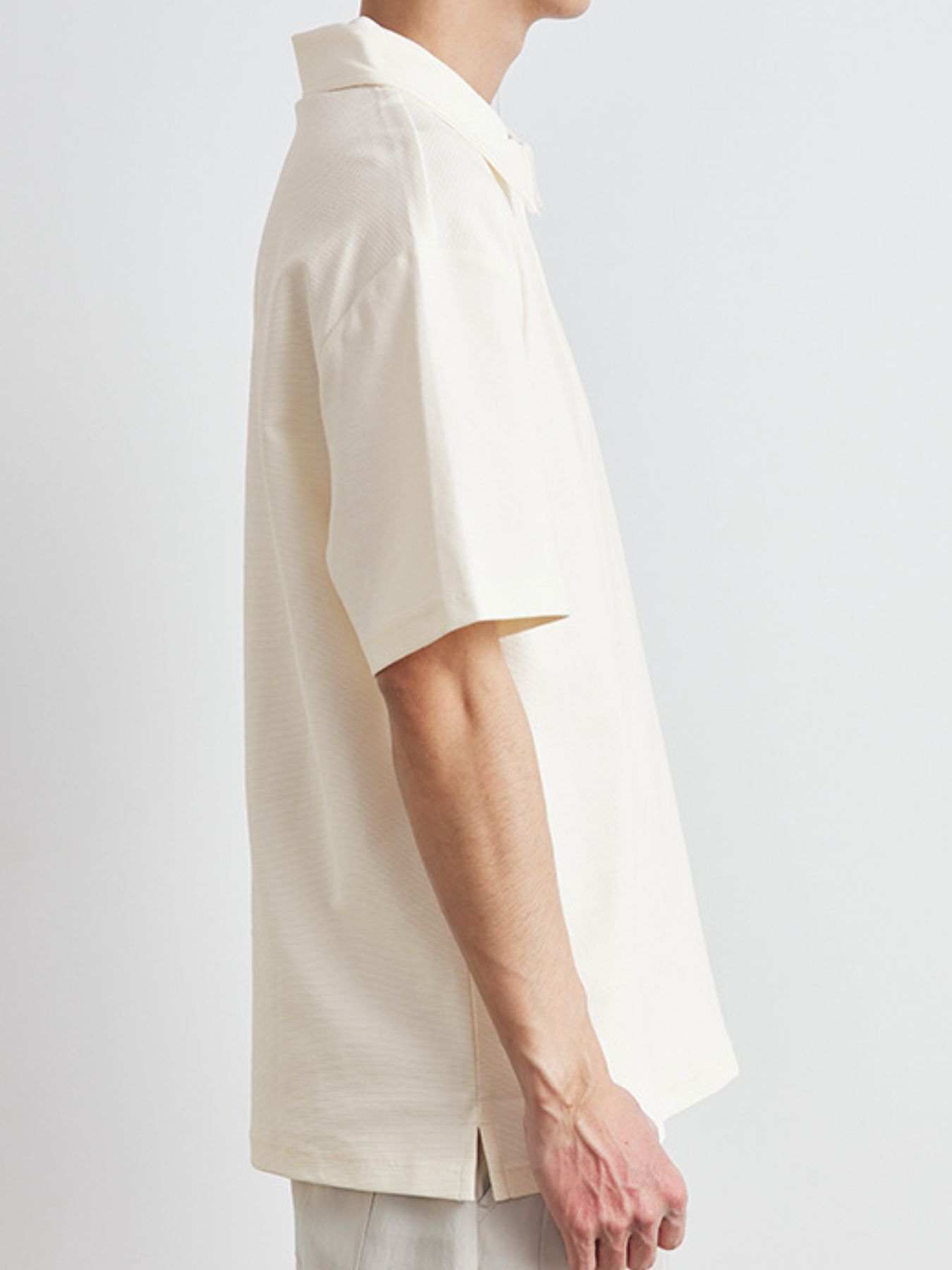 Men's Plus Size Quarter Zip Short Sleeve Polo