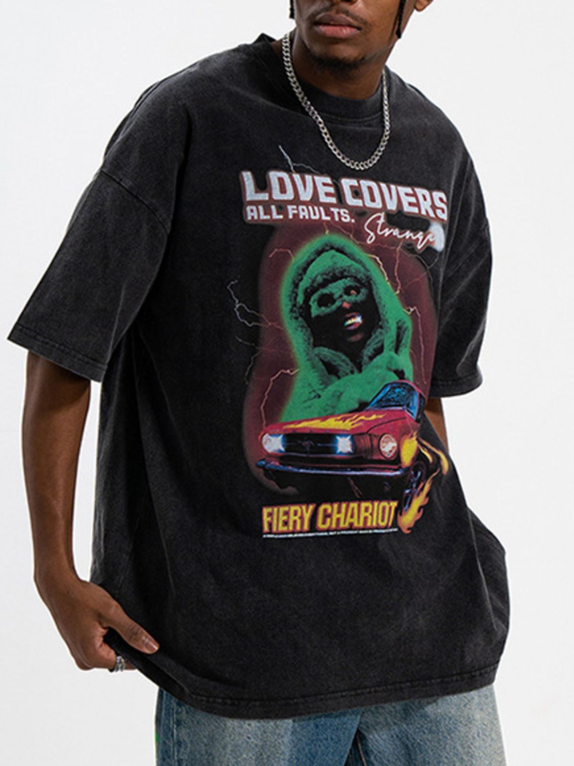 Men's Graphic Round Neck Short Sleeve T-Shirt