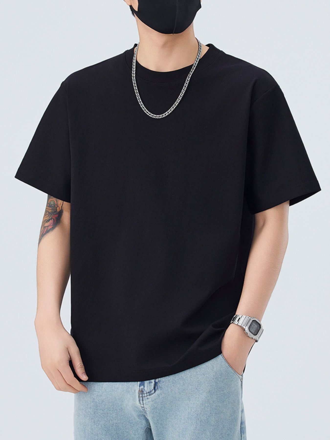 Men's Full Size Round Neck Short Sleeve T-Shirt Plus Size