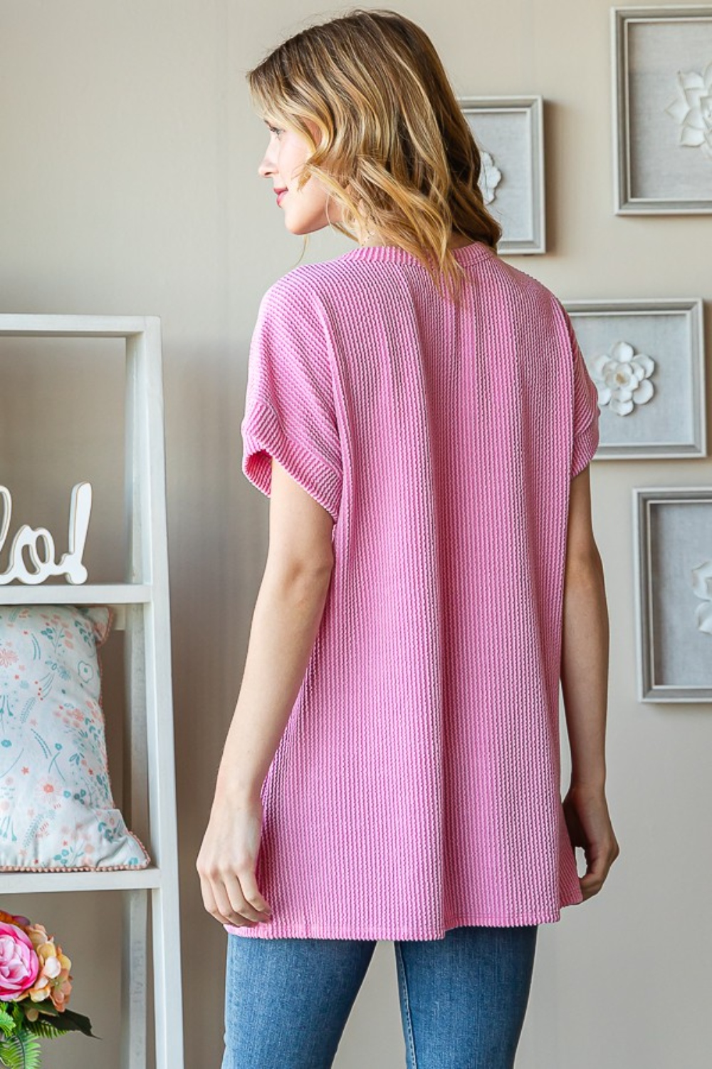 Full Size Letter Graphic Short Sleeve T-Shirt