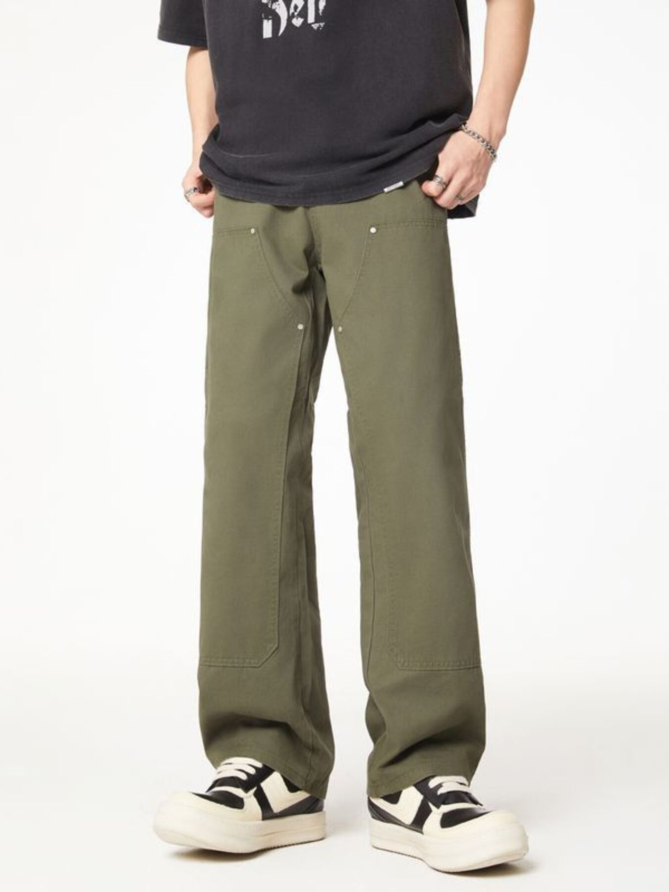 Men's Full Size Wash Wide Leg Jeans Plus Size