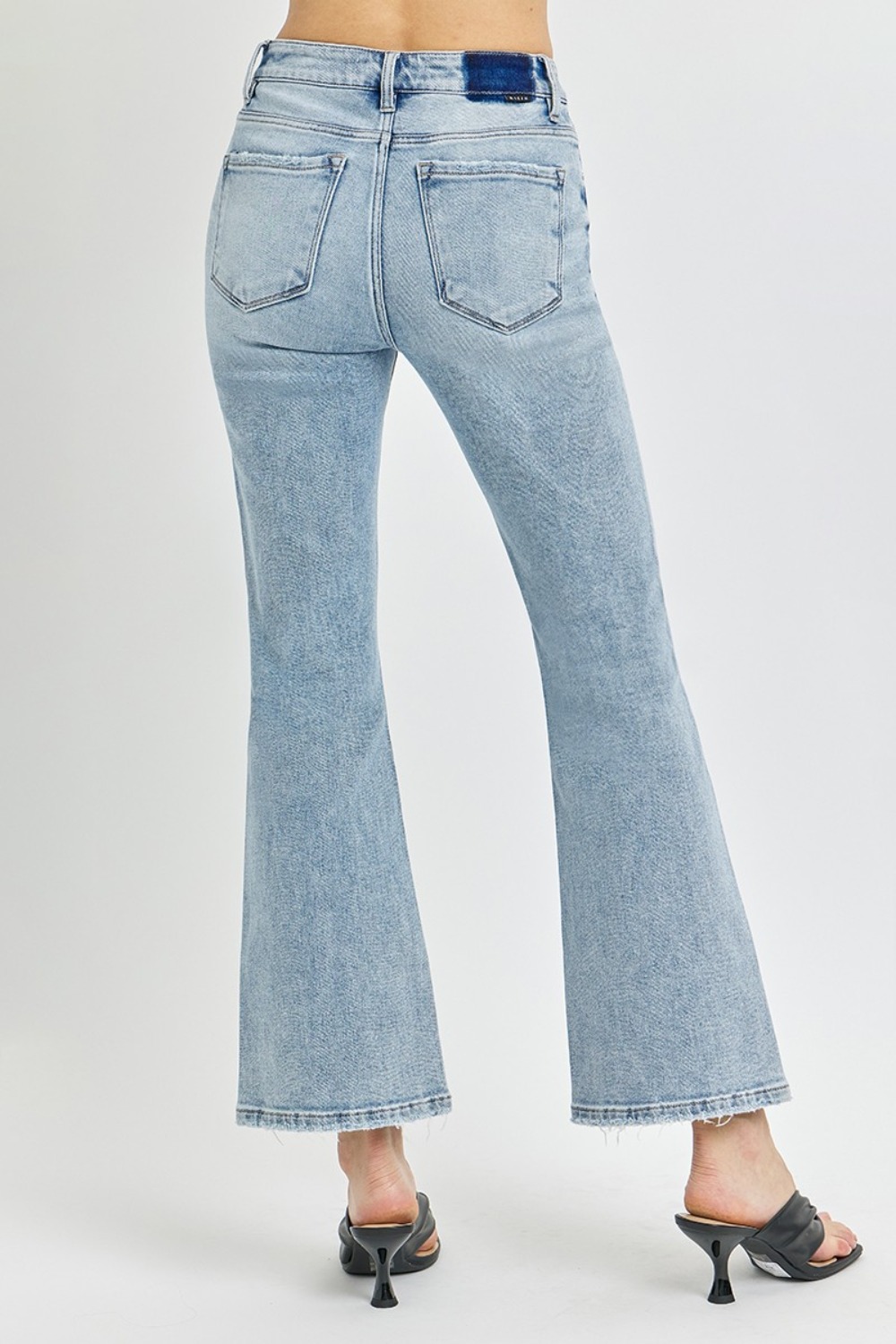 Full Size High Rise Ankle Flare Jeans