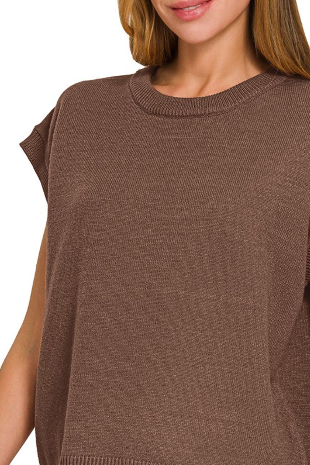 Oversized Viscose Sweater Vest