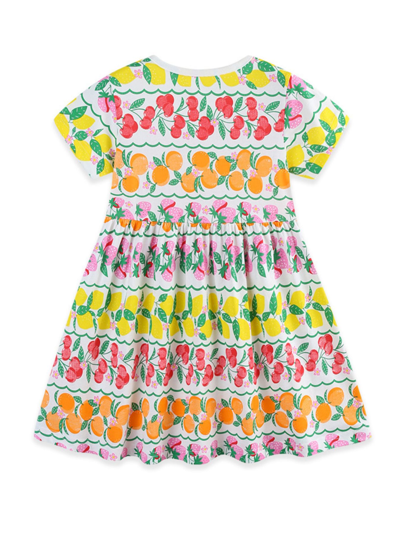 Children's Fruit Print Tiered Dress 5