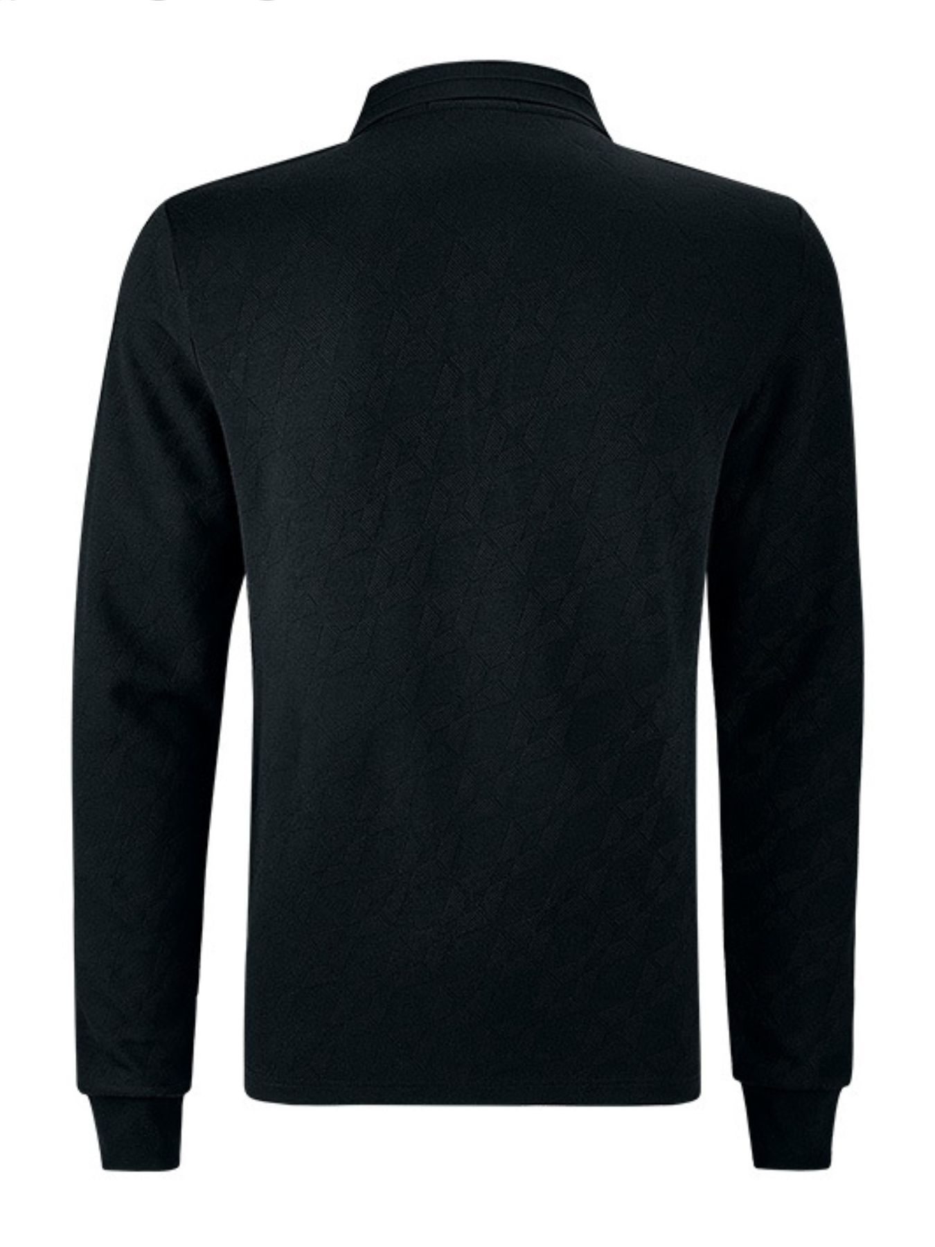 Men's Plus Size Half-Zip Long Sleeve Polo