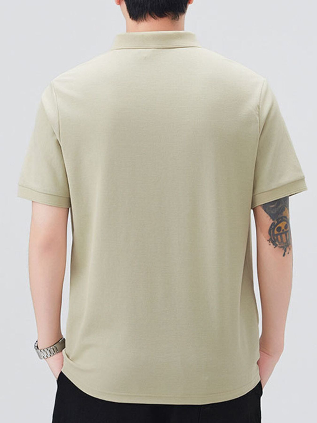 Men's Plus Size Button Detail Short Sleeve Polo