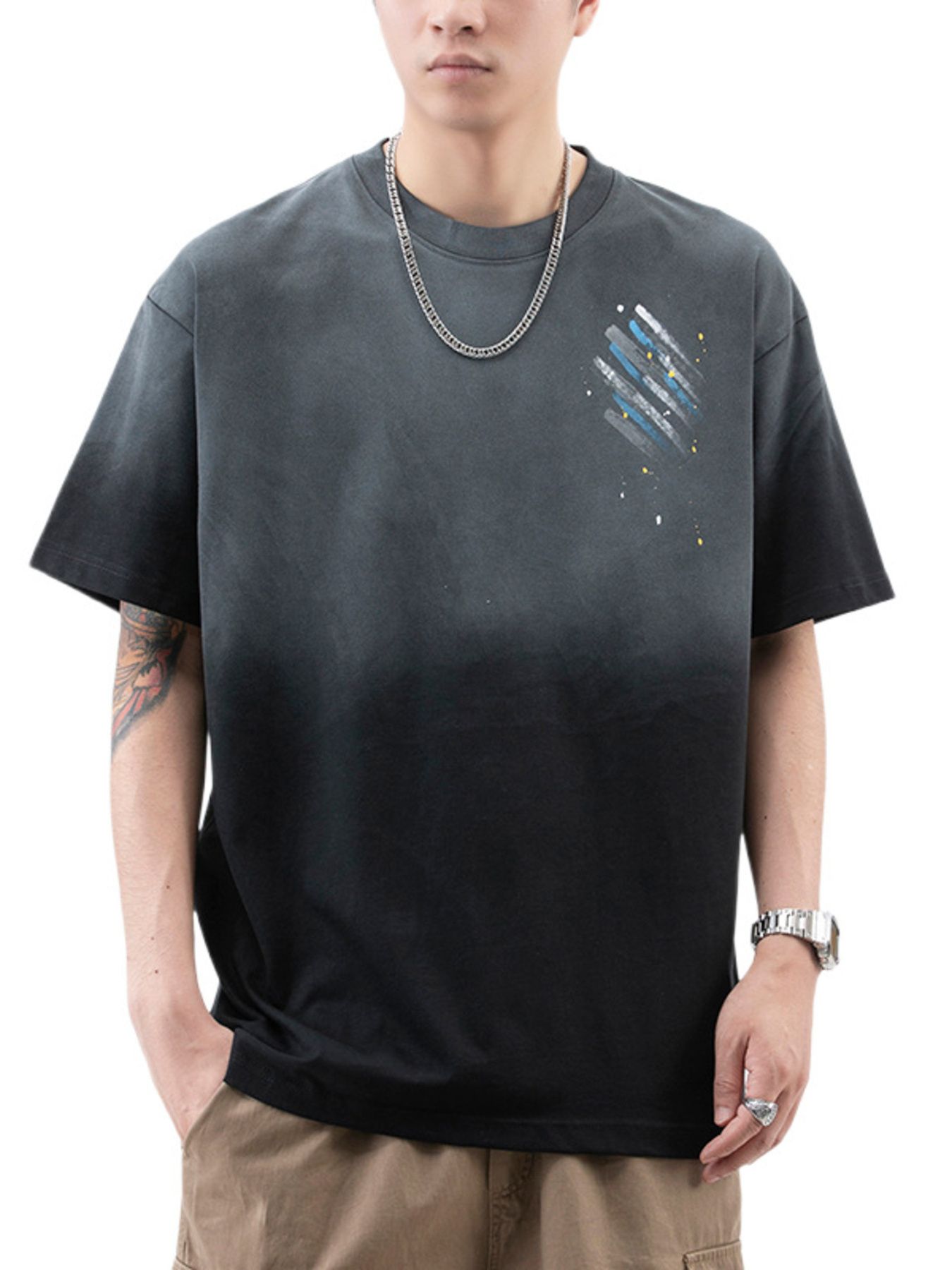 Men's Plus Size Round Neck Short Sleeve T-Shirt