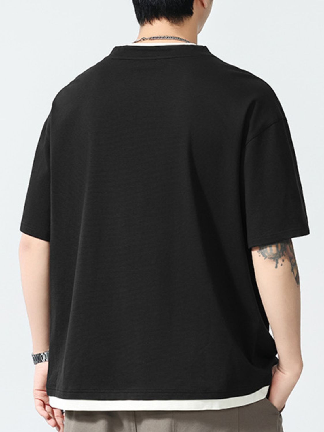 Men's Plus Size Round Neck Half Sleeve T-Shirt