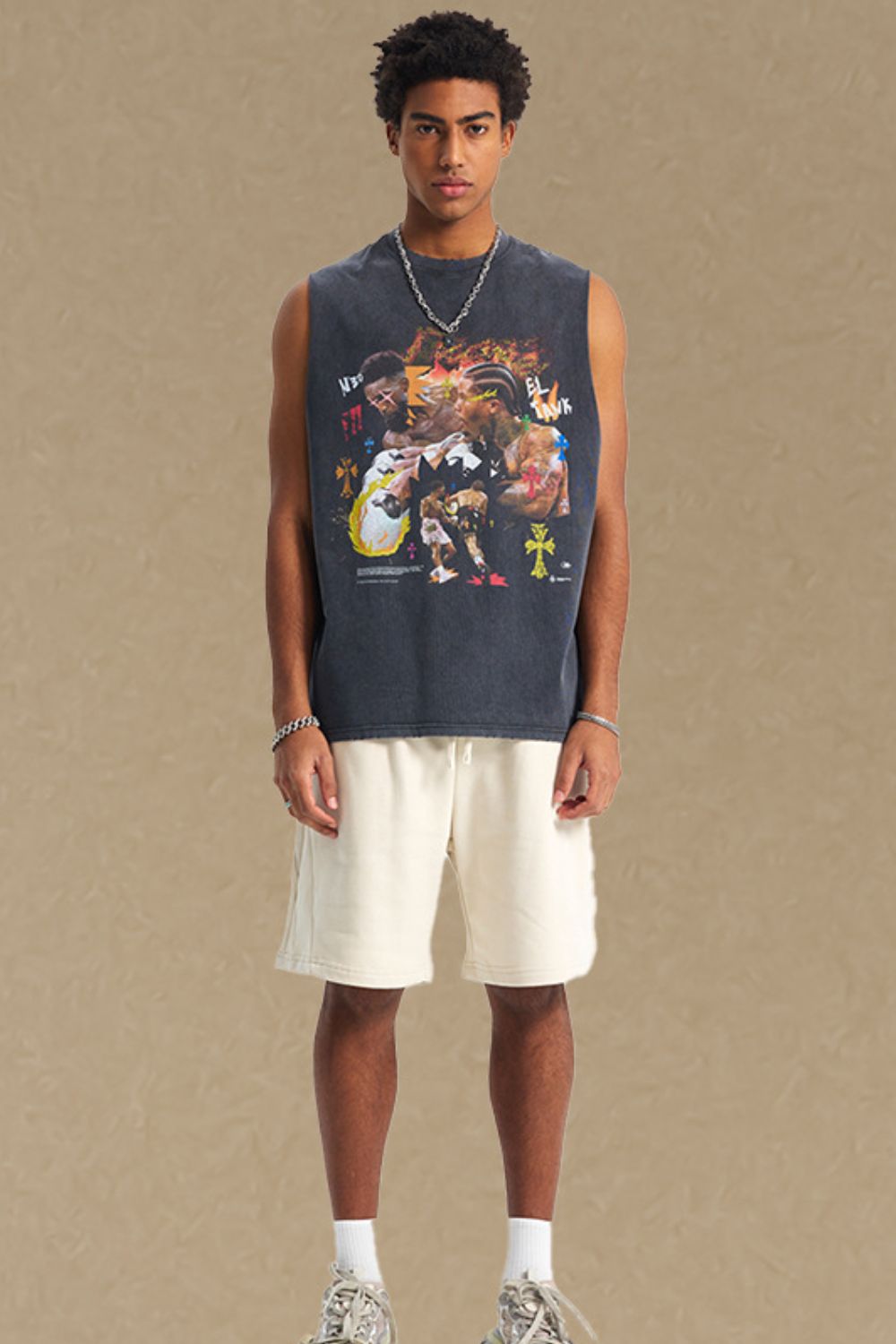 Men's Graphic Round Neck Tank