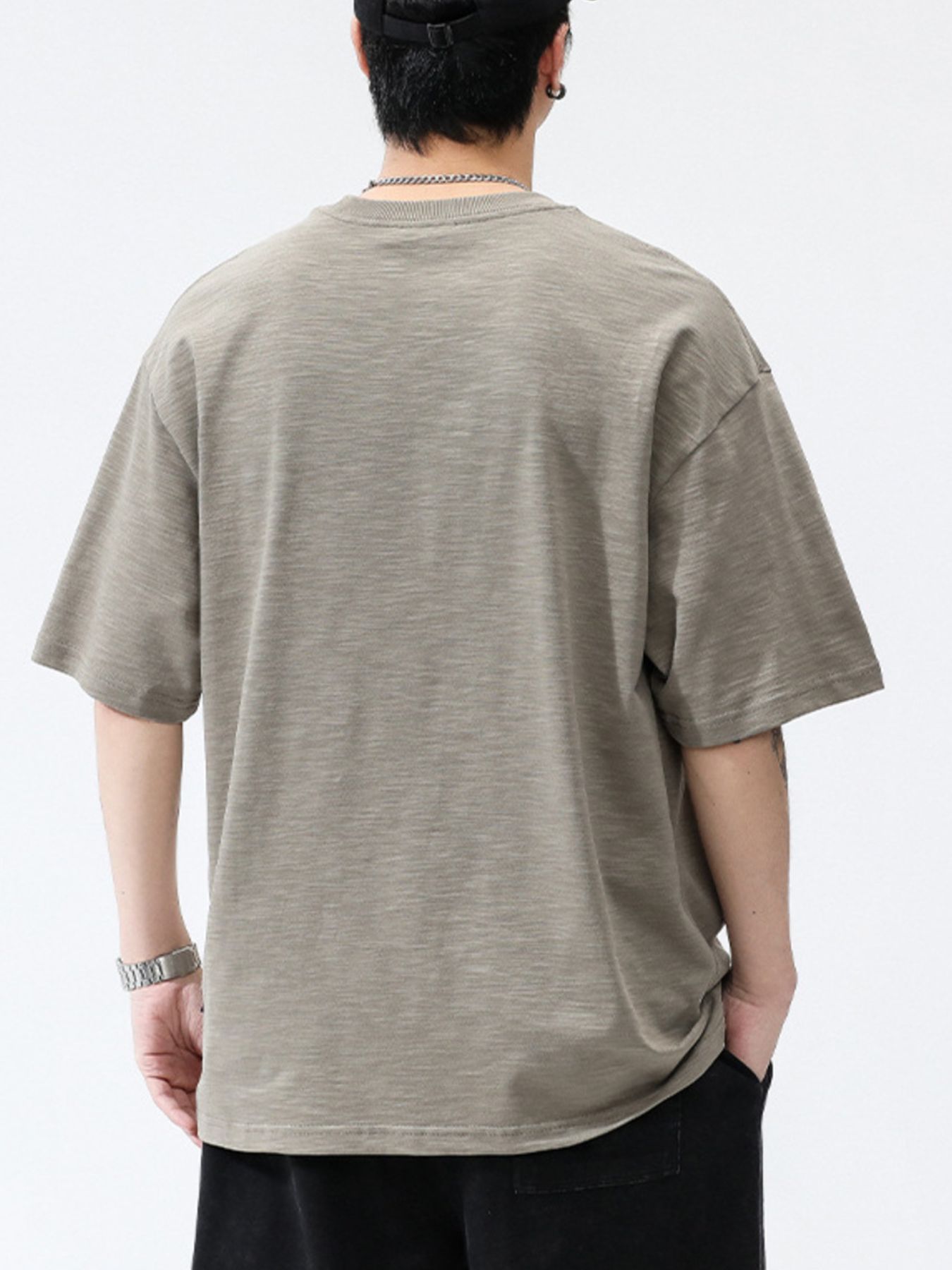 Men's Plus Size Round Neck Half Sleeve T-Shirt