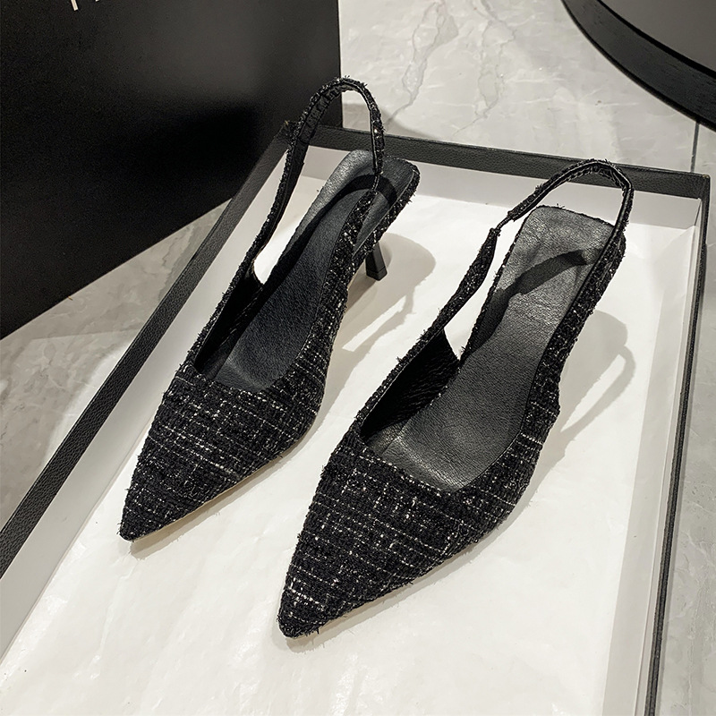 Point Toe Kitten Heel Slingback Pumps