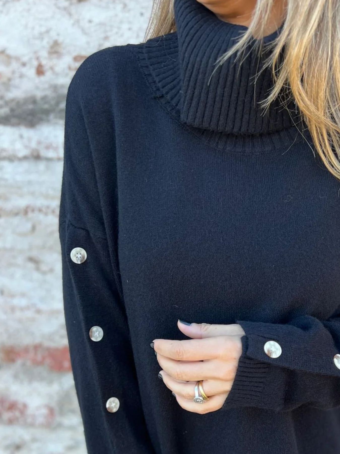 Full Size Turtleneck Long Sleeve Sweater Plus Size