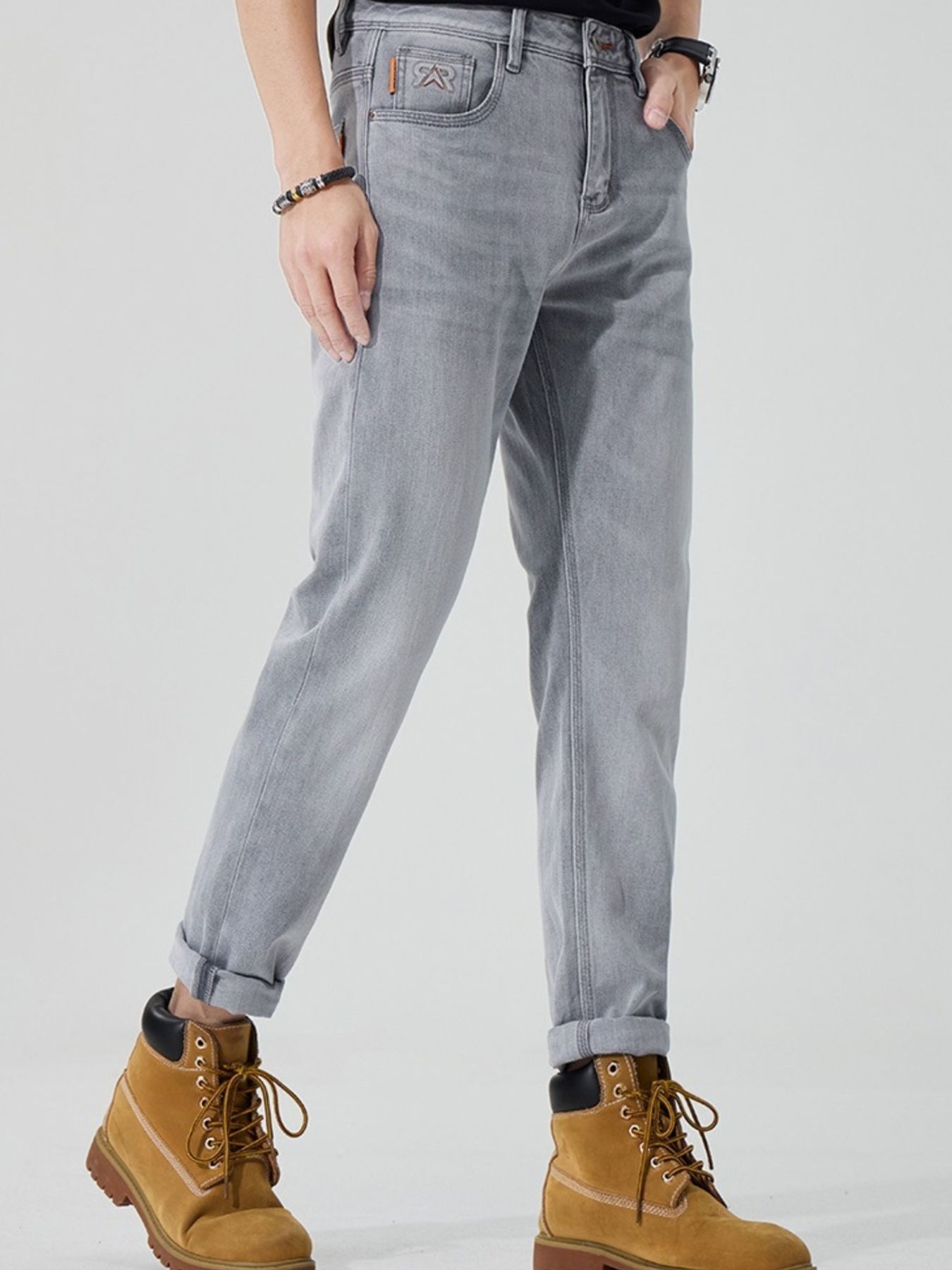 Men's Washed Straight Fit Jeans