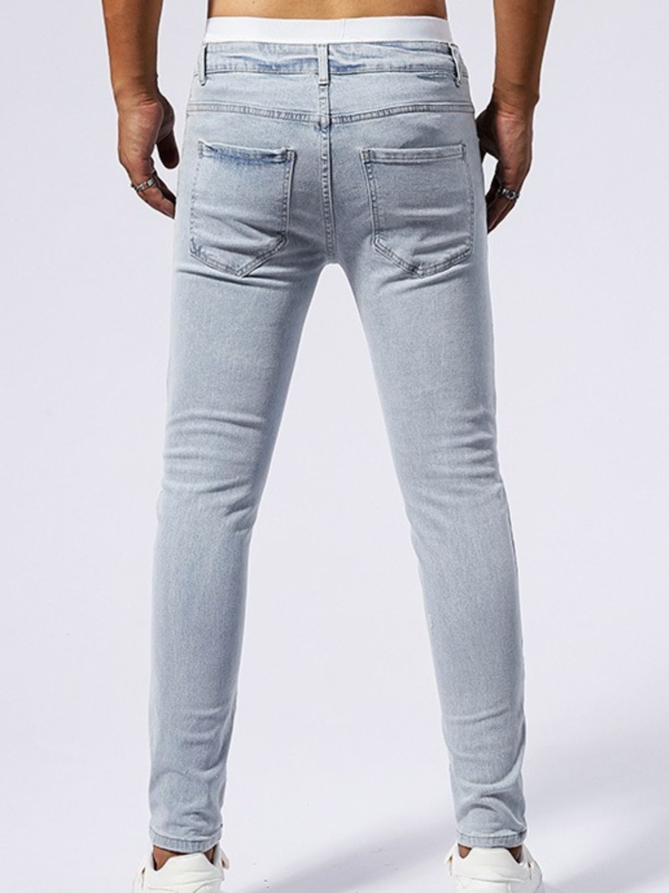 Men's Distressed Slim Fit Jeans