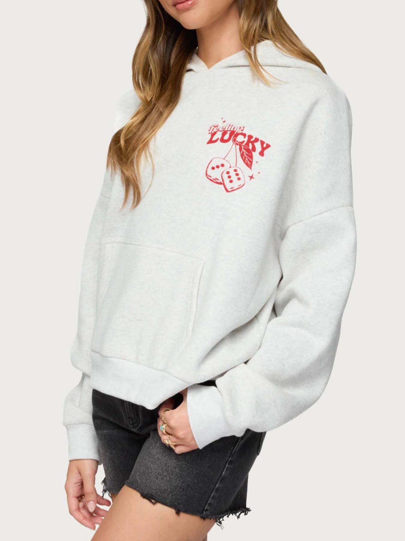 Drop Shoulder Graphic Hoodie with Kangaroo Pocket