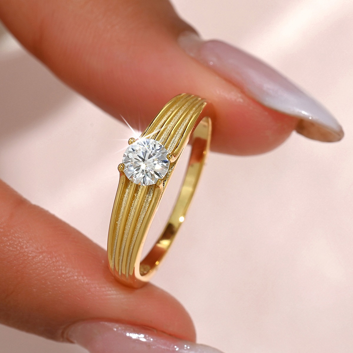 925 Sterling Silver Moissanite Ring