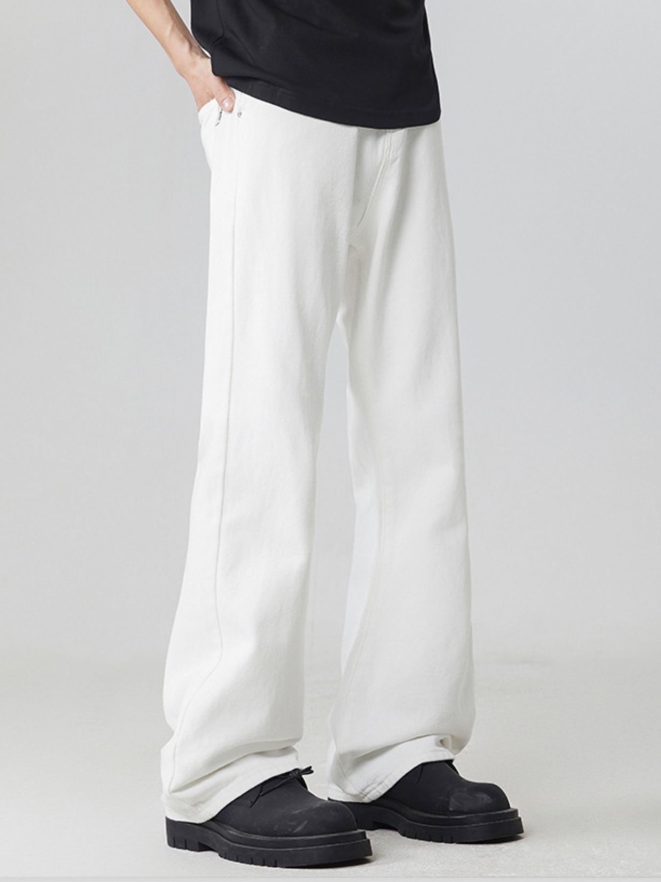 Men's Full Size Round Neck Short Sleeve Jeans Plus Size