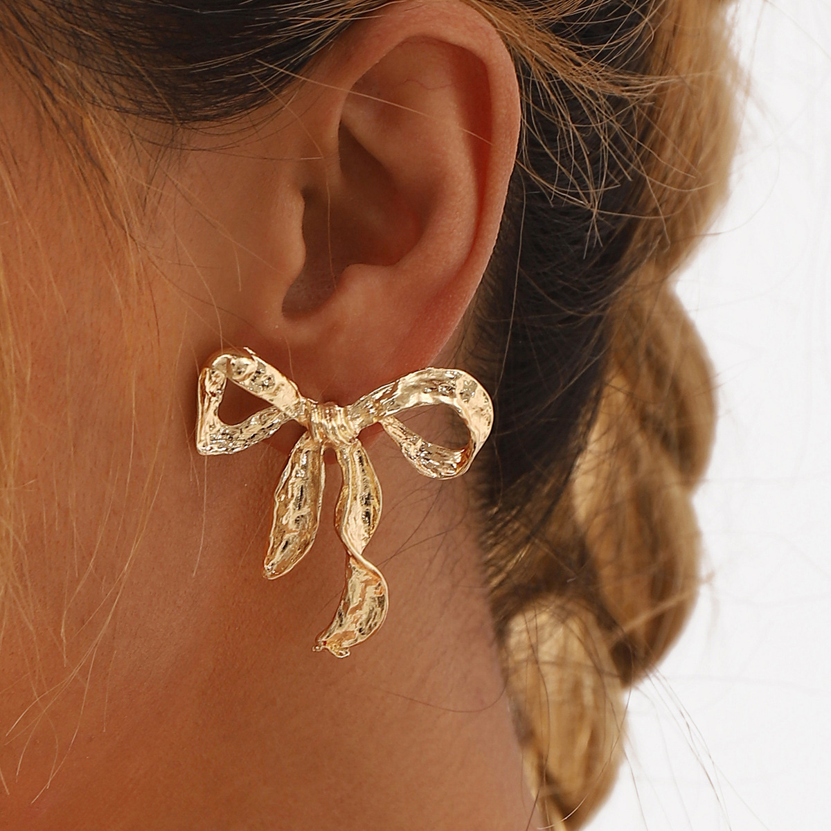 18K Gold-Plated Bow Earrings