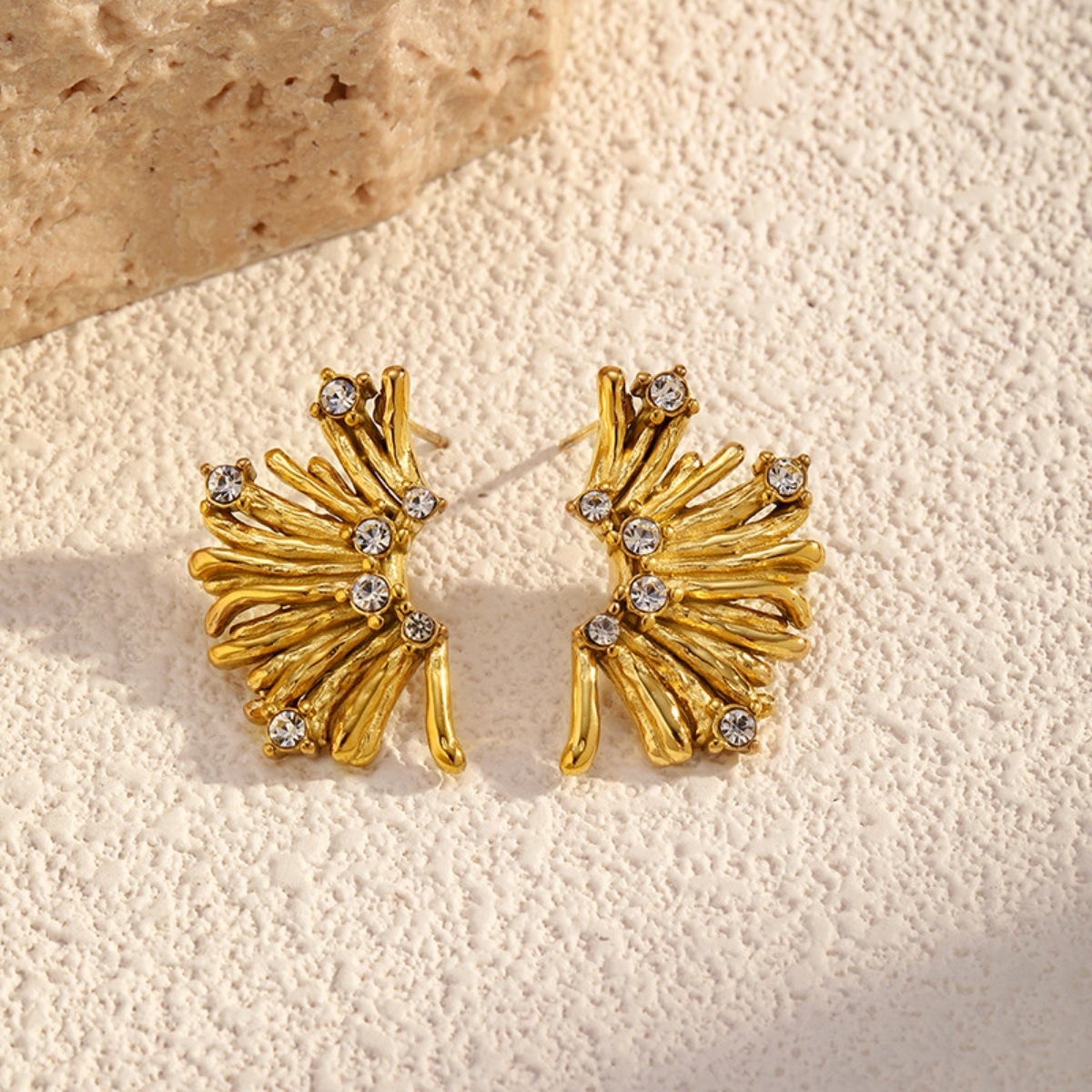 18K Gold-Plated Stud Earrings
