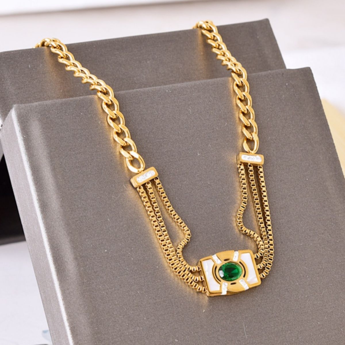 18K Gold-Plated Geometric Necklace