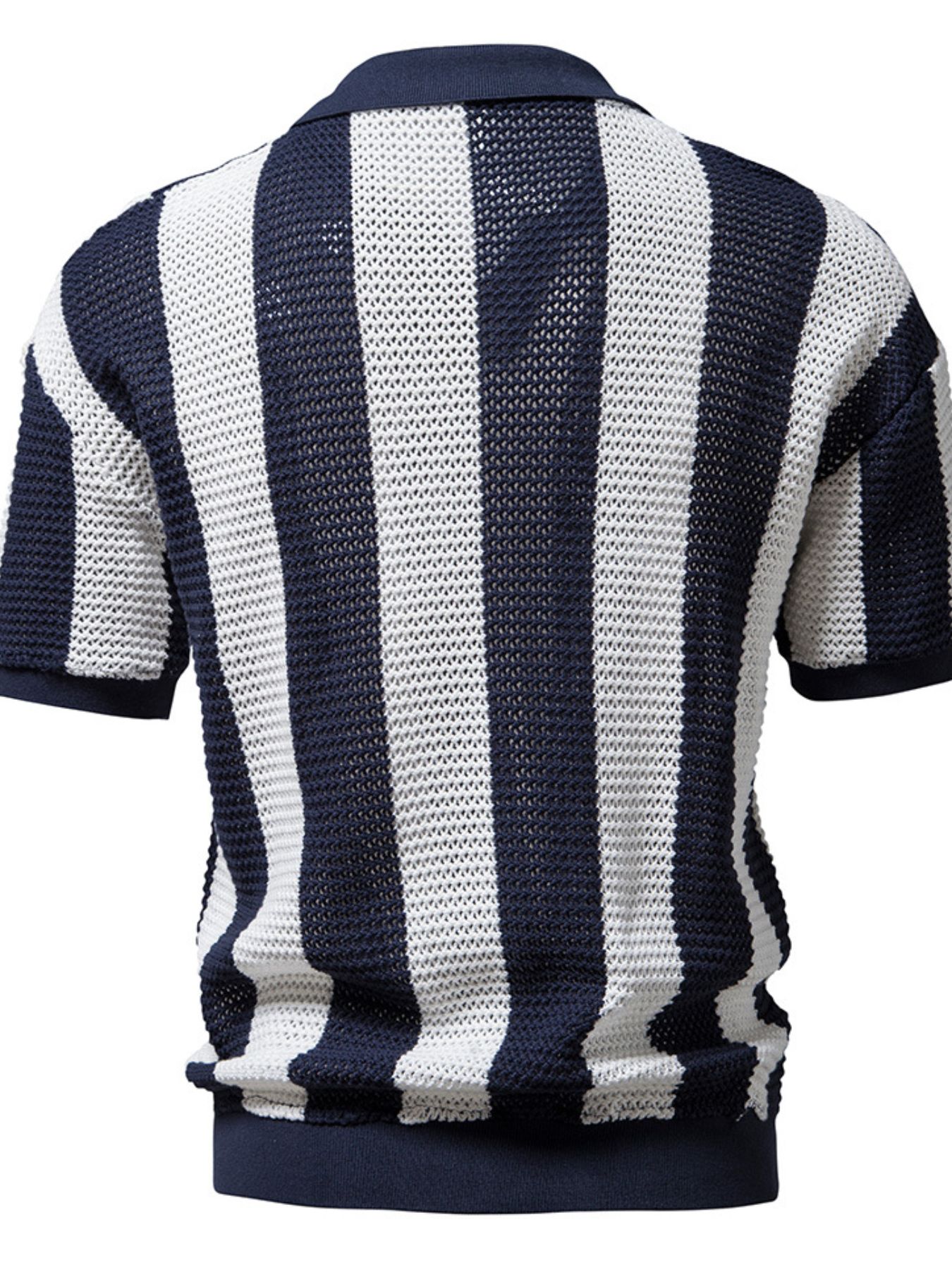 Men's Striped Short Sleeve Knit Polo