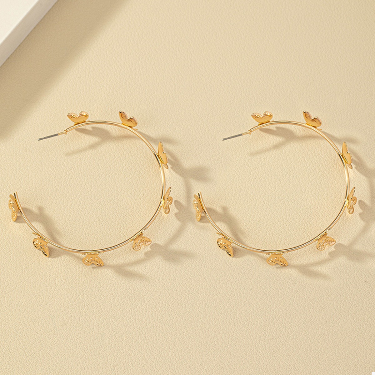 Butterfly Vine Hoop Earrings