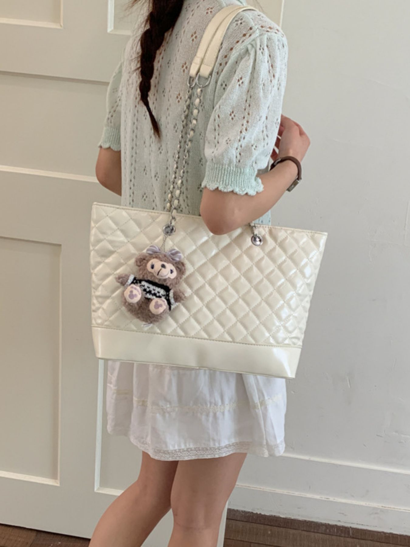 Quilted PU Leather Shoulder Bag