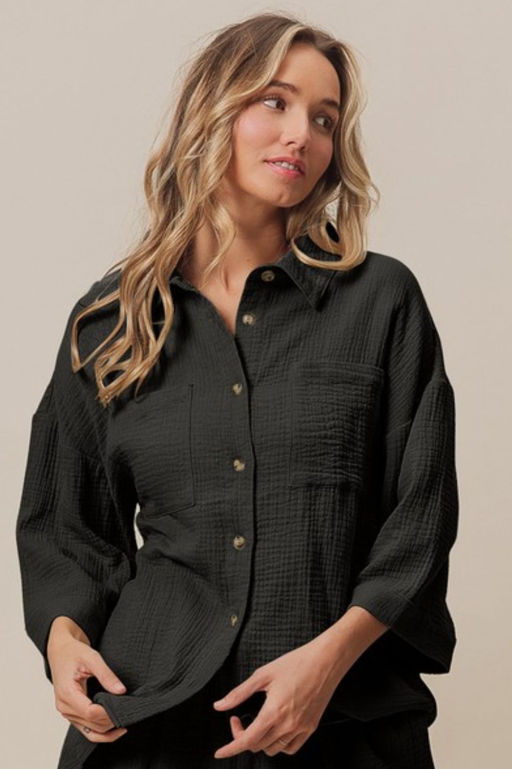 Crinkle Gauze Shirt and Short Set