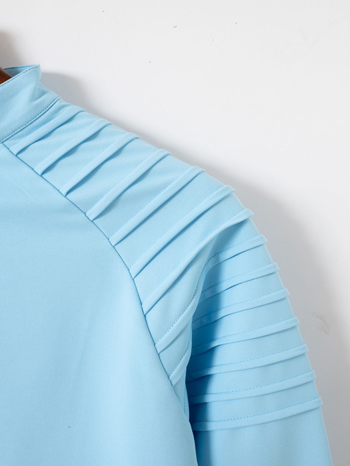 Men's Full Size Quarter Zip Long Sleeve Polo Plus Size